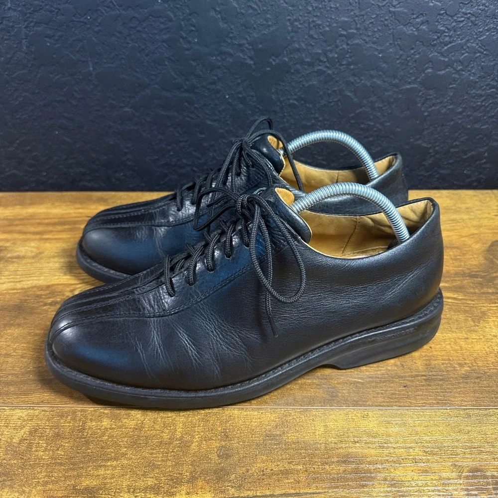 Sandro Moscoloni Vineyard 4015 Black Leather Anatomic Gel Oxford Mens 9.5